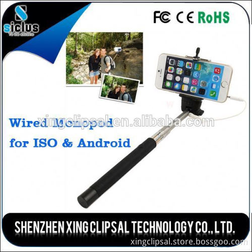 Trending hot products monopod selfie stick for iphone 6, wired selfie stick